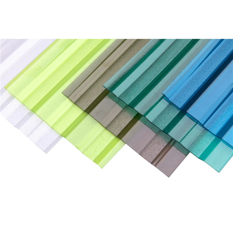 Double Side UV Beautiful Colors Polycarbonate Embossed And Corrugated Sheet