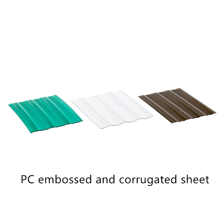 UV Coated embossed & corrugated polycarbonate sheet